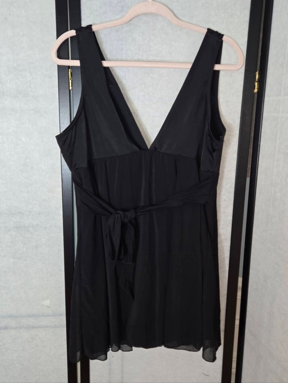 Cacique Black No Wire Wrap Plus Size Swim Dress Size 18 Curvy Swimsuit Beach - Picture 3 of 4